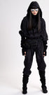 Silk Hooded Flight Suit black